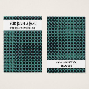 Black and Teal Star Pattern Earring Display Cards