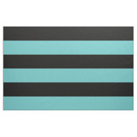 Black and Turquoise Wide Stripes Large Scale