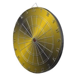Black and Vibrant Gold Dartboard