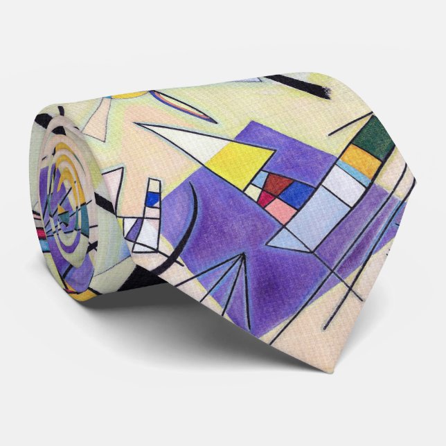Black and Violet - Kandinsky  Tie (Rolled)