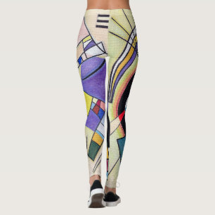 Black and Violet - Wassily Kandinsky Modern Art Leggings