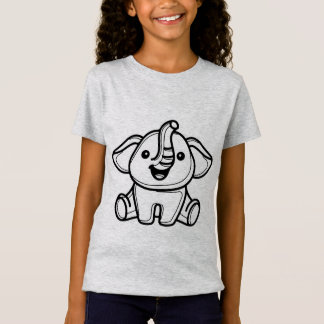 BLACK AND WHITE #12 - Baby elephant T-Shirt