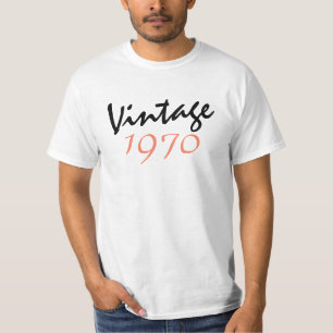 Black and white 1970 birthday T-Shirt