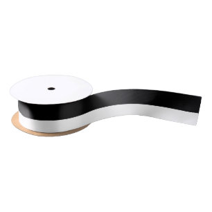 Black and White 1.5" Wide Satin Ribbon