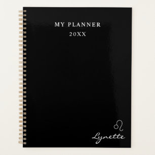 Black and White 2022 Leo Zodiac Sign Planner