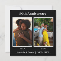 Black and White 2 Photo Collage Anniversary