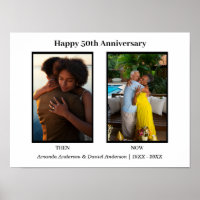 Black and White 2 Photo Collage Anniversary