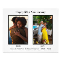 Black and White 2 Photo Collage Anniversary
