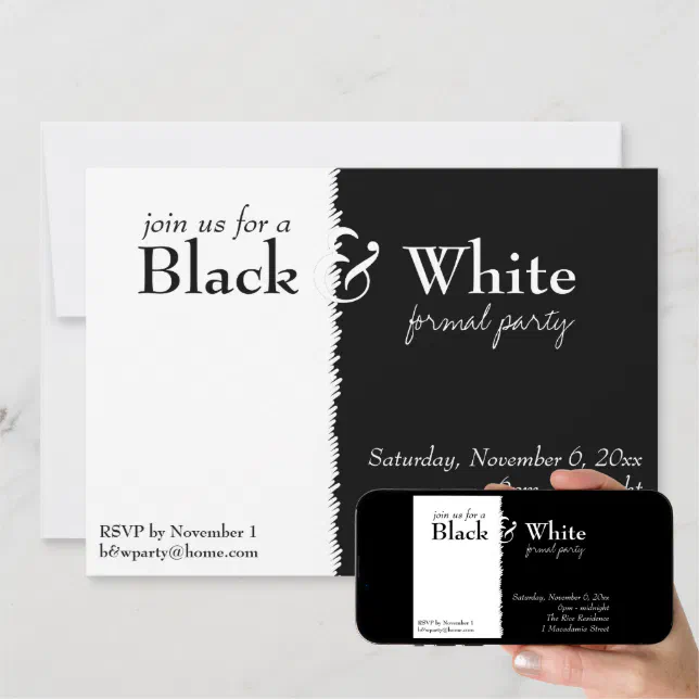 Black and store white formal party