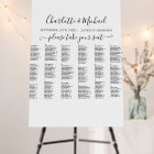 Black And White 300 Names Wedding Seating Chart