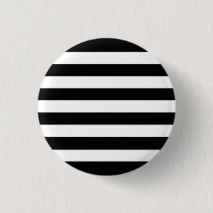 black and white 3 cm round badge
