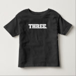 Black and White 3rd Birthday Toddler T-shirt<br><div class="desc">A black and white 3rd birthday t-shirt featuring the number three in white.</div>