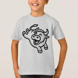 BLACK AND WHITE #40 - Happy bull T-Shirt