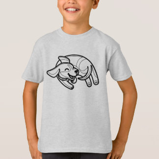 BLACK AND WHITE #59 - A dog jumps and plays T-Shirt