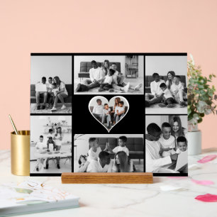 Black and White 7 Photo Collage Acrylic Sign