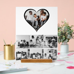 Black and White 7 Photo Collage Acrylic Sign