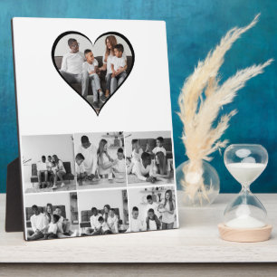 Black and White 7 Photo Collage Plaque