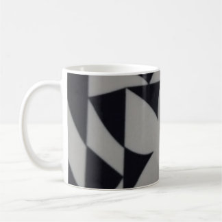black and white abstact design coaster coffee mug