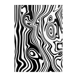 Black and White Abstract Art Acrylic Print