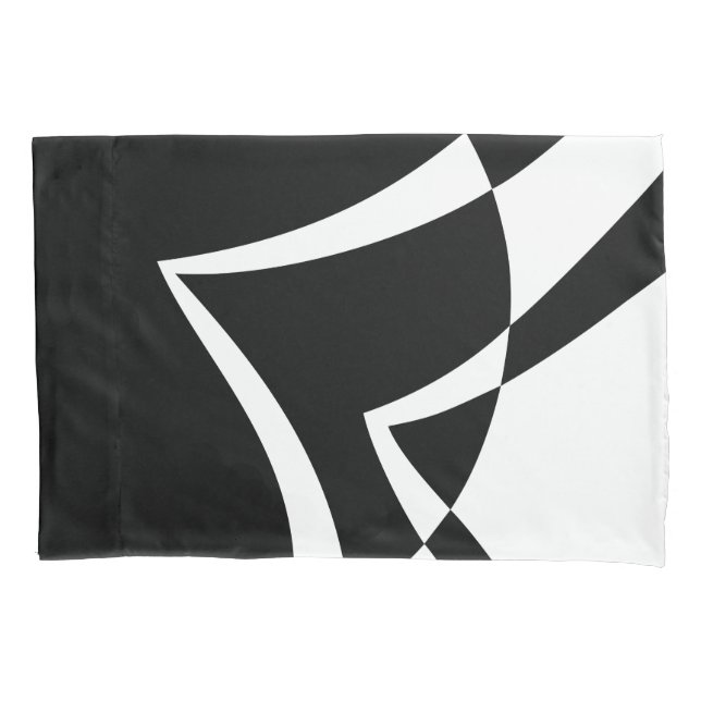Black And White Abstract Art Pillowcase (Front)