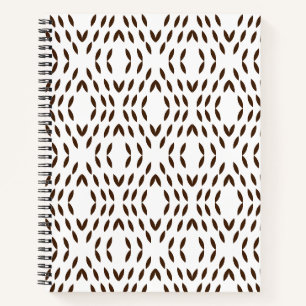 Black and White Abstract Dot Pattern Notebook