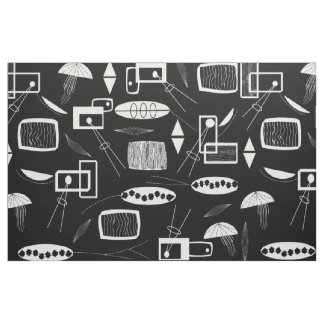 Black and White Abstract Fabric