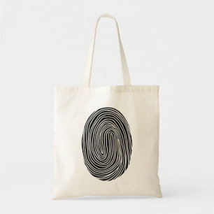 Black and white abstract fingerprint. Modern lines Tote Bag
