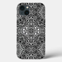 Black and white abstract geometric modern pattern