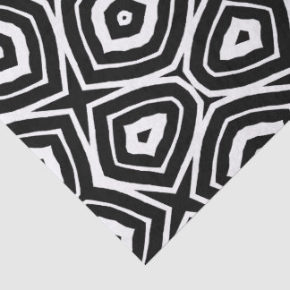 Black and White Abstract Geometric Pattern Tissue Paper