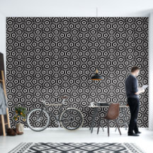 Black and White Abstract Geometric Pattern