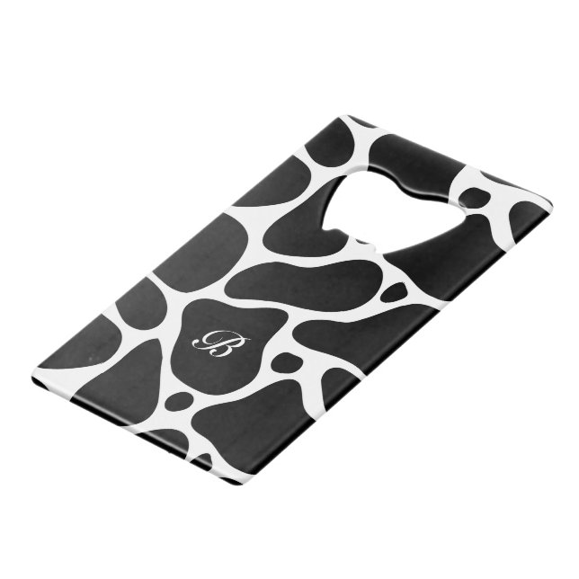 Black and white abstract giraffe pattern (Front Angled)