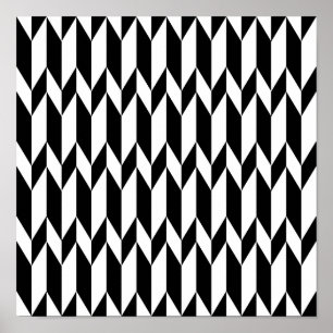 Black and White Abstract Graphic Pattern. Poster