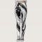 Black and White Abstract High Waisted Leggings