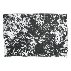 Black and White Abstract Ice Formation Pillowcase