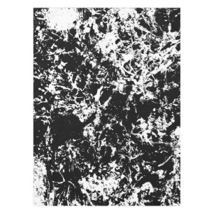 Black and White Abstract Ice Formation Tablecloth
