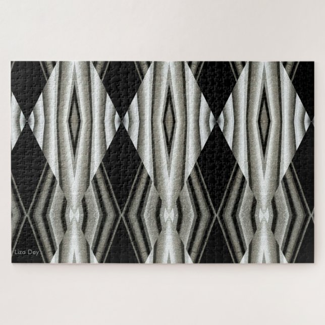Black and White Abstract Jigsaw Puzzle (Horizontal)