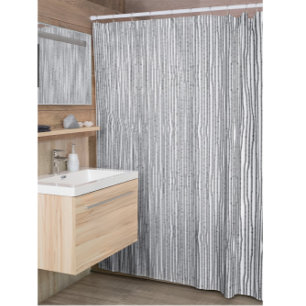 Black and White Abstract Lines Shower Curtain