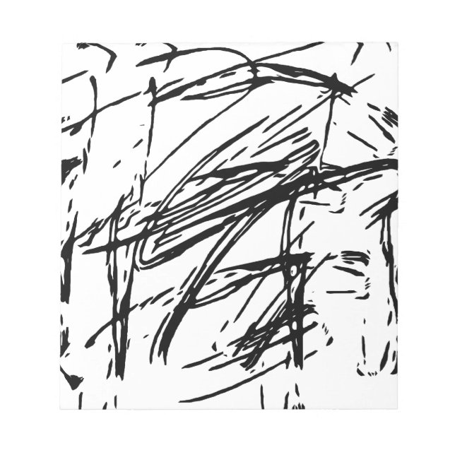 Black and white abstract notepad (Front)