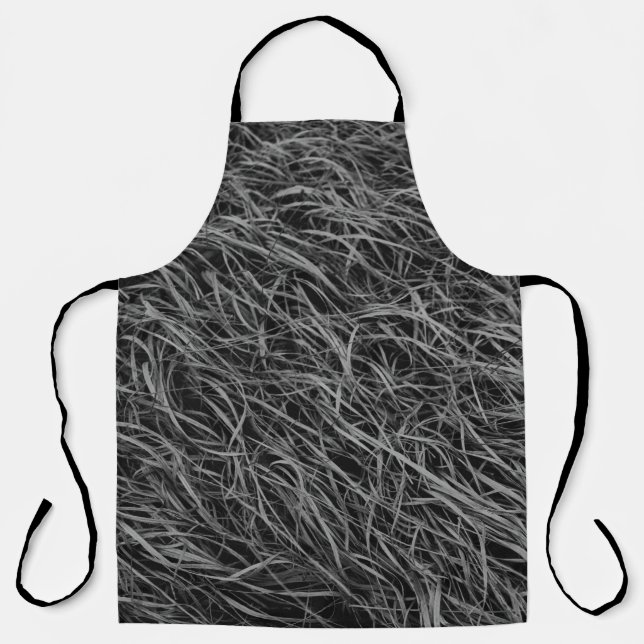 Black and white abstract painting apron (Front)