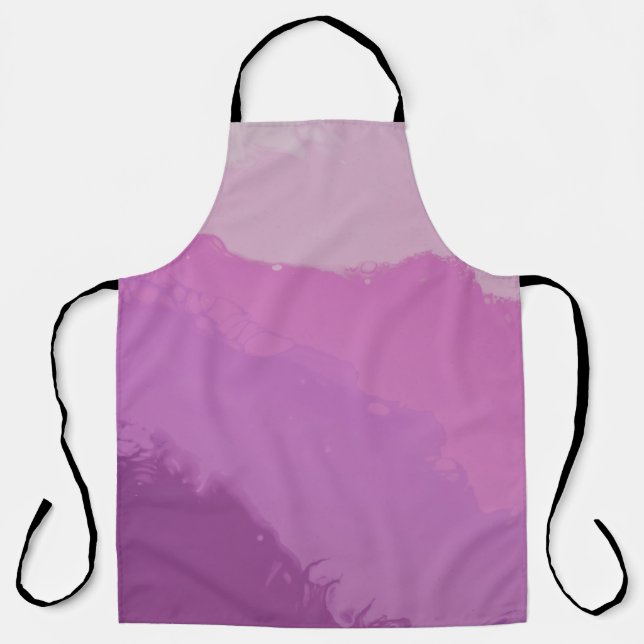 BLACK AND WHITE ABSTRACT PAINTING APRON (Front)