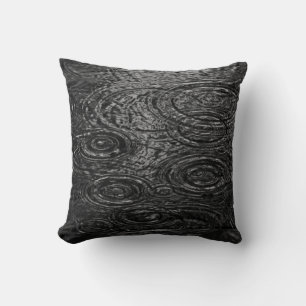 BLACK AND WHITE ABSTRACT PAINTING CUSHION