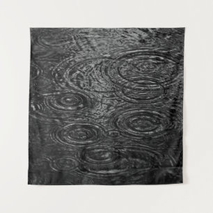 BLACK AND WHITE ABSTRACT PAINTING TAPESTRY