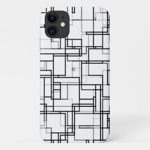 Black and White Abstract Pattern iPhone 11 Case