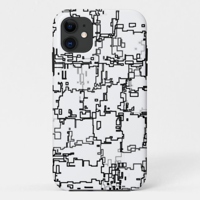 Black and White Abstract Pattern Case-Mate iPhone Case (Back)
