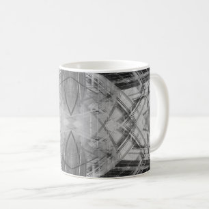 Black and white abstract pattern coffee mug