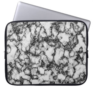 Black and White Abstract Pattern Laptop Sleeve