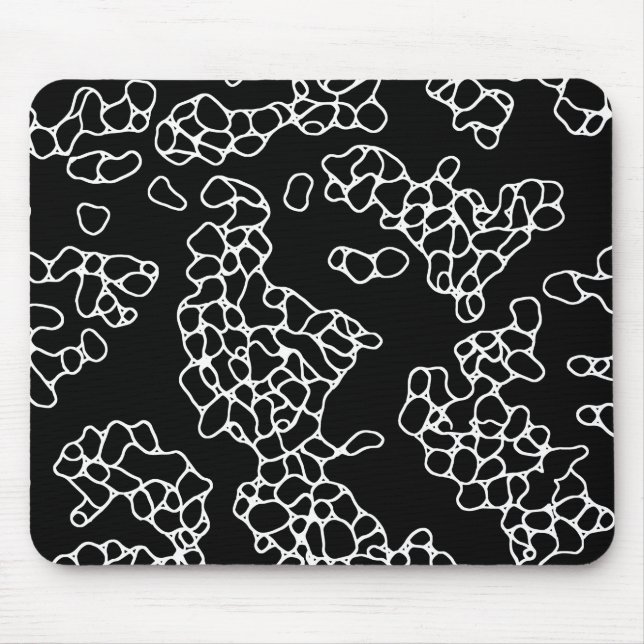 Black and White Abstract Pattern Mouse Mat (Front)