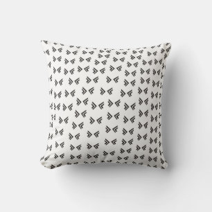 Black and White Abstract Pattern/Print Cushion