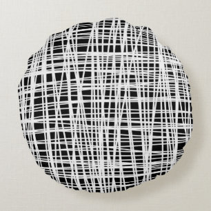 Black and white abstract pillow
