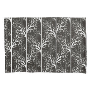 Black and white abstract pillowcase